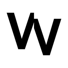 initial letter w cut off vector logo