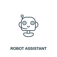 Robot Assistant icon from industry 4.0 collection. Simple line element Robot Assistant symbol for templates, web design and infographics