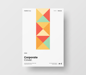 Amazing business presentation vector A4 vertical orientation front page mock up. Modern corporate report cover abstract geometric illustration design layout. Company identity brochure template.