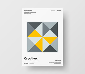 Amazing business presentation vector A4 vertical orientation front page mock up. Modern corporate report cover abstract geometric illustration design layout. Company identity brochure template.