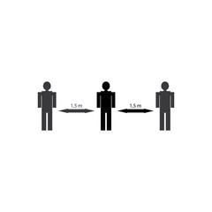 Social Distancing Infographic. Vector Image