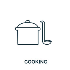 Cooking icon from hobbies collection. Simple line element Cooking symbol for templates, web design and infographics