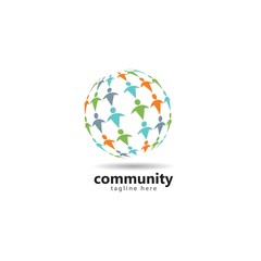 Global community, network and social icon design