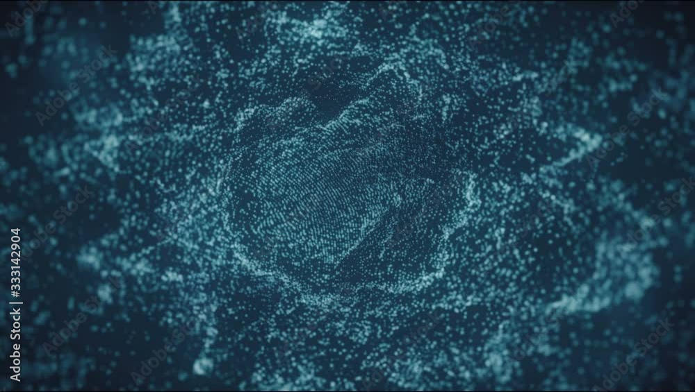 Wall mural abstract 4k motion graphics. a thousand small particles moving and pulsing. audioreacted vj animatio