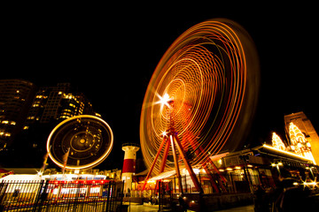 Luna Park ferris wheel at night sydney australia