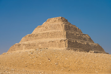 Djoser pyramid (Step Pyramid) is archaeological remain in the Saqqara necropolis, Egypt