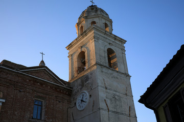 Sirolo (AN), Italy - January 1, 2019: San Nicola church in Sirolo, Riviera del Conero, Adriatic Sea, Sirolo, Ancona, Marche, Italy