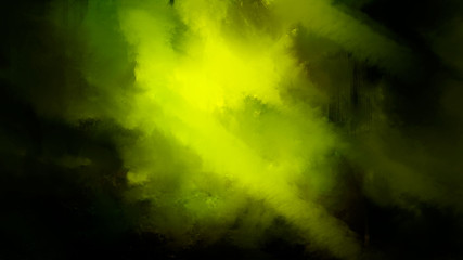 Fototapeta na wymiar Abstract lemon green background with soft texture strokes and smooth gradients. 2D illustration.