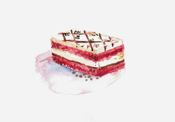 red velvet cake with cream