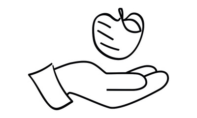 Vector - Hand with Apple / Sustainability