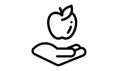 Vector - Hand with Apple / Sustainability