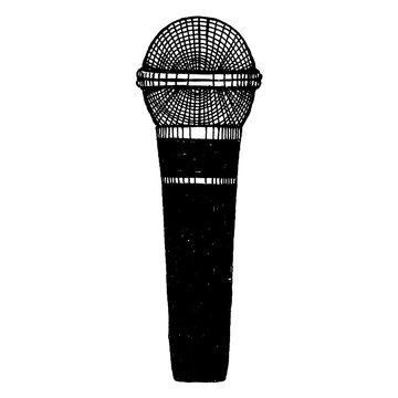Karaoke microphone. Vector illustration. Audio equipment.