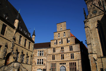 Fototapeta na wymiar Die Rathaustür in Osnabrück