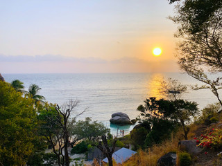 Sunset at Freedom Beach in Ko Tao Thailand - Landscape Photography