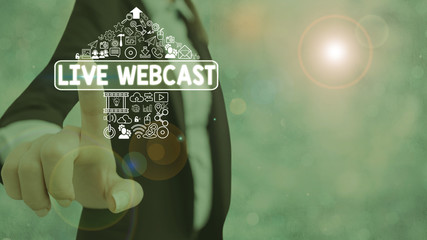Handwriting text writing Live Webcast. Conceptual photo the process of video broadcasting live over the internet