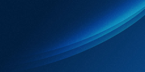 Vector abstract, science, futuristic, light energy technology concept. Digital image of light rays, stripes lines with blue light, speed and motion blur over dark blue background