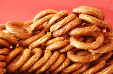 crispy, sesame Turkish bagel (Simit)