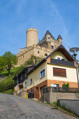 Fototapeta na wymiar Blick auf die Burg in Burgschwalbach/Deutschland im Taunus