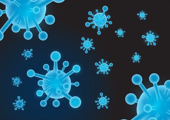 Illustrations concept coronavirus or  COVID-19 background. virus in Wuhan from china. Vector illustrate.