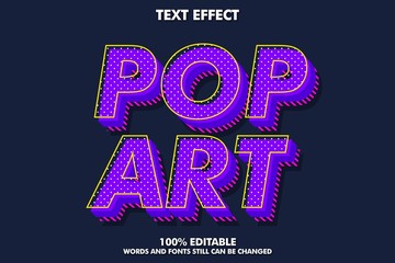 Modern pop art text effect