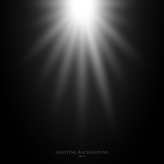 Abstract light burst ray luminous on black background.