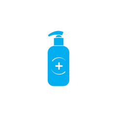 Antibacterial hand sanitizer, disinfection  icon in flat design isolated