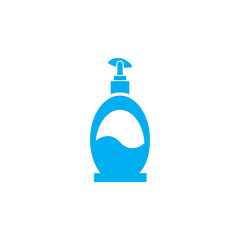 Antibacterial hand sanitizer, disinfection  icon in flat design isolated