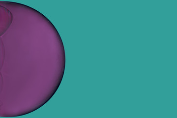 Wallpaper purple sphere on turquoise background