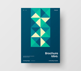 Amazing business presentation vector A4 vertical orientation front page mock up. Modern corporate report cover abstract geometric illustration design layout. Company identity brochure template.