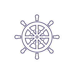Ship steering icon design isolated on white background. vector illustration