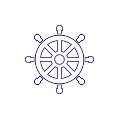 Obraz premium Ship steering icon design isolated on white background. vector illustration