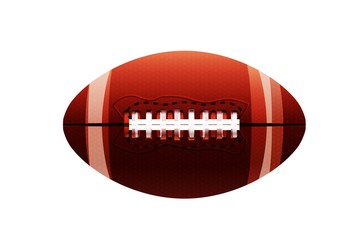 american football ball isolated on white background