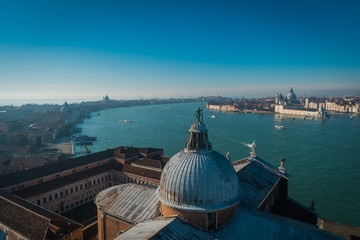 VENICE, VENETO / ITALY - DECEMBER 26 2019: Venice view
