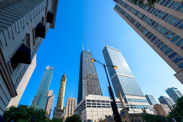 Fototapeta na wymiar Chicago city skyline, USA