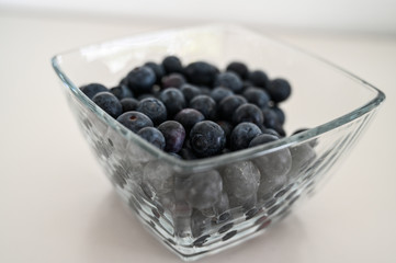 fresh blueberries in a bowl