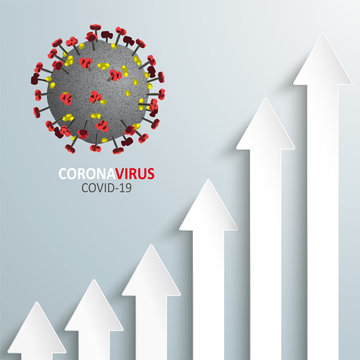 Exponential Growth Arrows Diagram Corona Virus Infographic