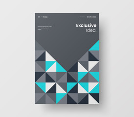 Amazing business presentation vector A4 vertical orientation front page mock up. Modern corporate report cover abstract geometric illustration design layout. Company identity brochure template.