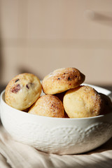 curd cookies with berries