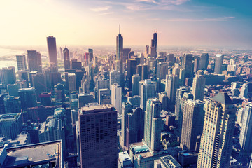 Chicago city skyline, USA