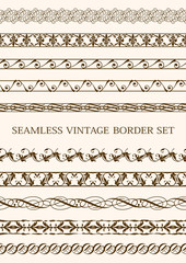 Fototapeta premium ビンテージ ボーダーセット