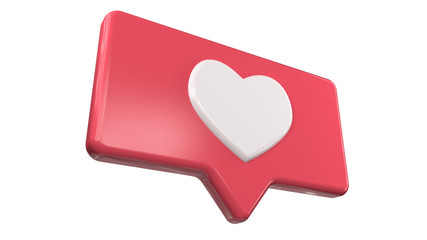 Like notification. Social media icon. isolated on white backgro