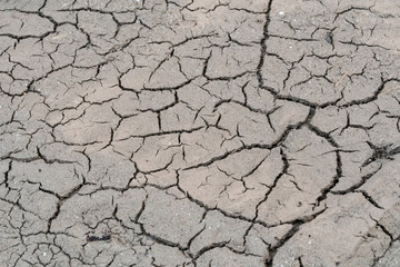 The ground is broken during the dry season.cracked earth texture.