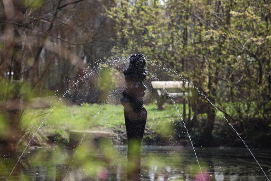 Springbrunnen in Breklum im Park