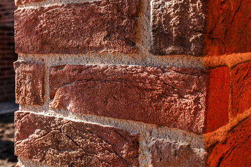 Brick wall close up texture
