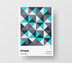 Amazing business presentation vector A4 vertical orientation front page mock up. Modern corporate report cover abstract geometric illustration design layout. Company identity brochure template.