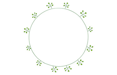 手描きの飾り罫、植物