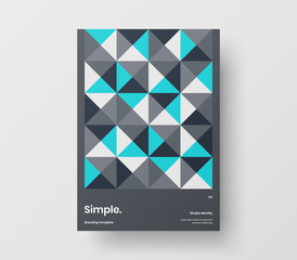 Amazing business presentation vector A4 vertical orientation front page mock up. Modern corporate report cover abstract geometric illustration design layout. Company identity brochure template.