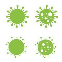 Coronavirus. Crown virus icons. isolated on a white background. pandemic flu. virion corona virus. Vector