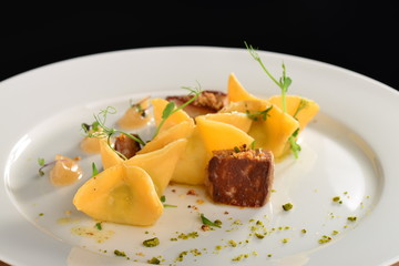 Fine Dining Ravioli with Foie Gras