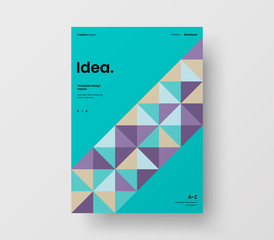 Amazing business presentation vector A4 vertical orientation front page mock up. Modern corporate report cover abstract geometric illustration design layout. Company identity brochure template.